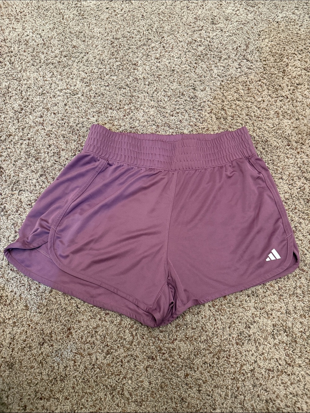 adidas Plum Athletic Running Shorts Womens Sz L